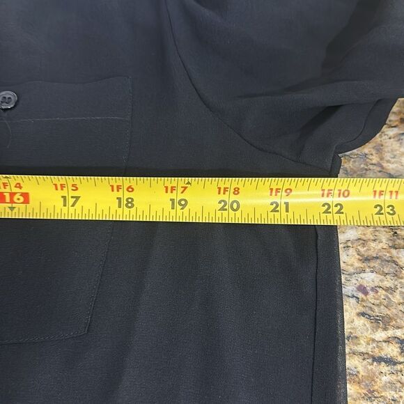 Lauren Sara Classics Vintage Silk Relaxed Fit Button Down Shirt Size M - Picture 7 of 8